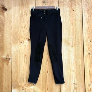 Freddy WR Up Black Ribbed Breeches Equestrian Pants Sz 28